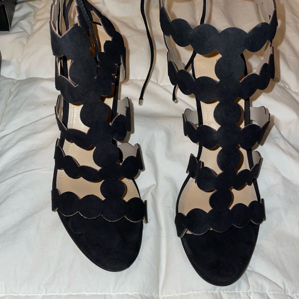 BCBGeneration Black lace up heels